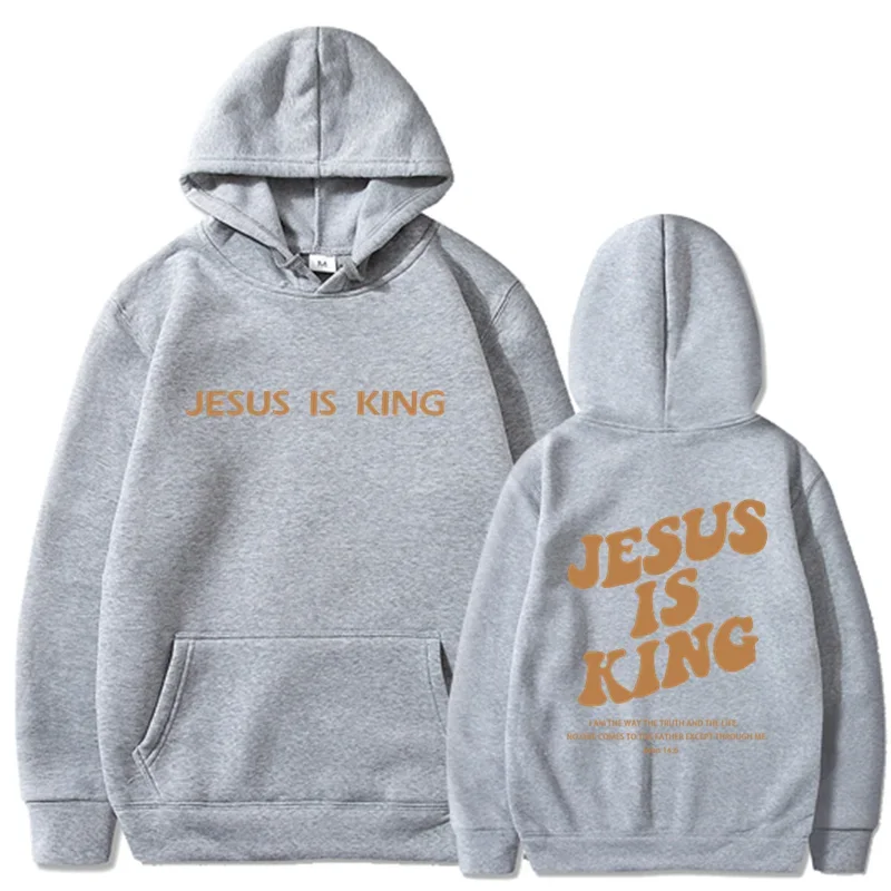 Jesus IS King Hoodie Sweatshirt Men's And Women's Harajuku Pullover Street Clothing High Quality Hot Selling Top 2024