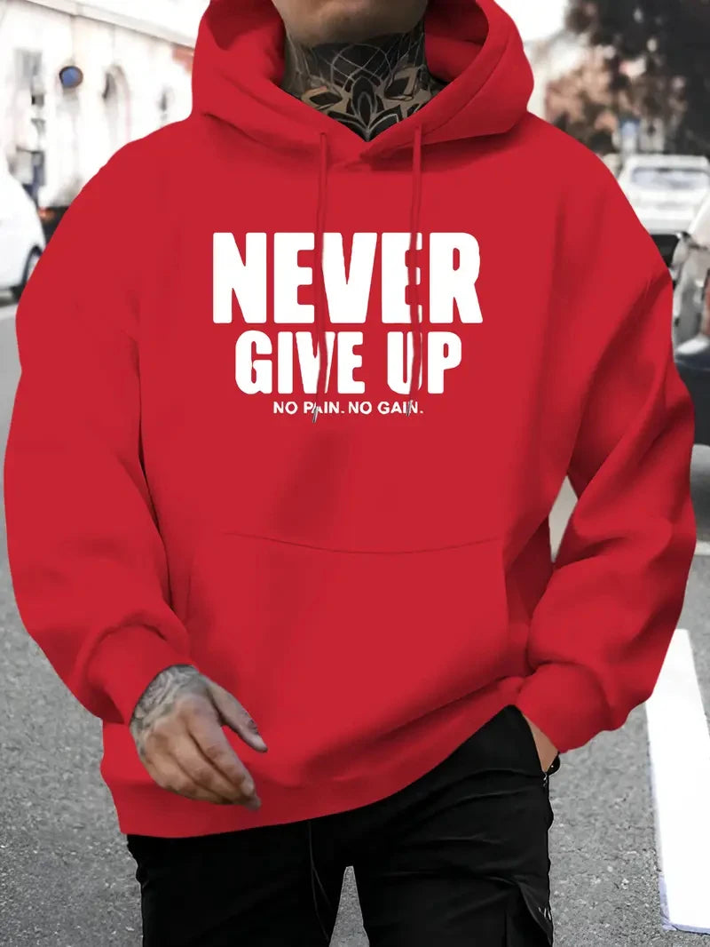 Men's Creative Printed Hoodie Street Style Hip Hop Pullover Sweatshirt Comfortable Autumn/Winter Hoodie