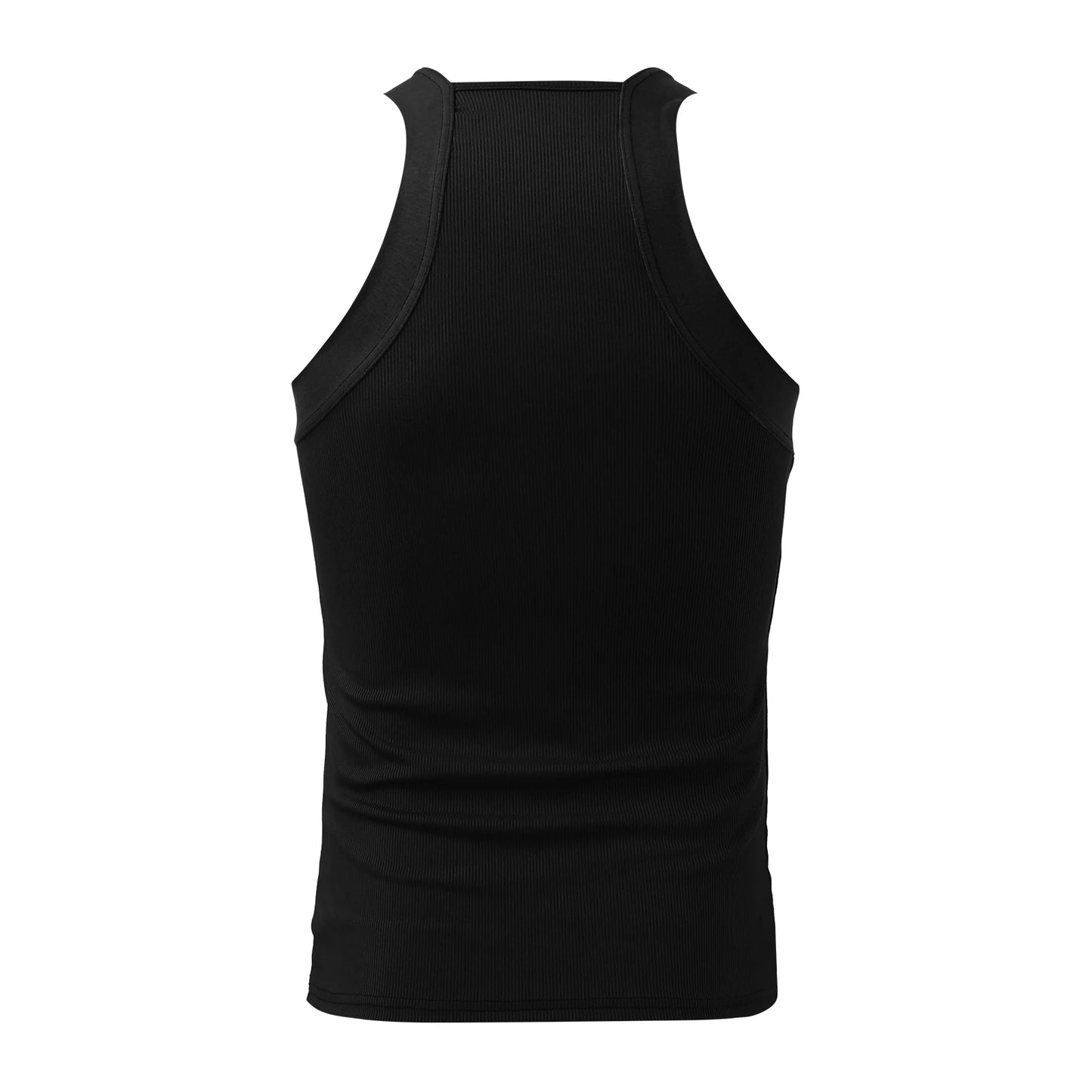 New Fashion Sports Tank Tops Men's Solid Color O-neck Sleeveless T-shirt Skinny Gym Streetwear Casual Vests Party Clothing S-5XL