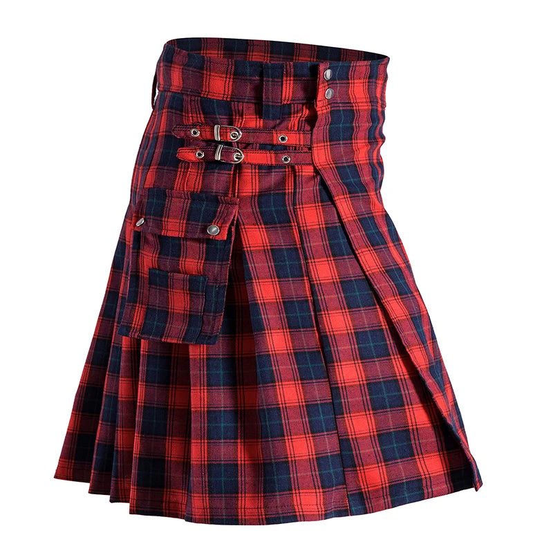 Ethnic Style Men Woman Scotlandskirt Highland Kilt Mens Skirt Plaid Cotton Kilts Traditional National Cloth N01