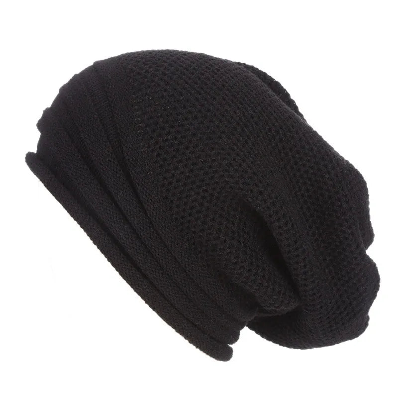 Winter Baggy Slouchy Beanie Hat Wool Knitted Warm Cap for Men Women Beanie Oversized Winter Hat for Skiing cappello uomo