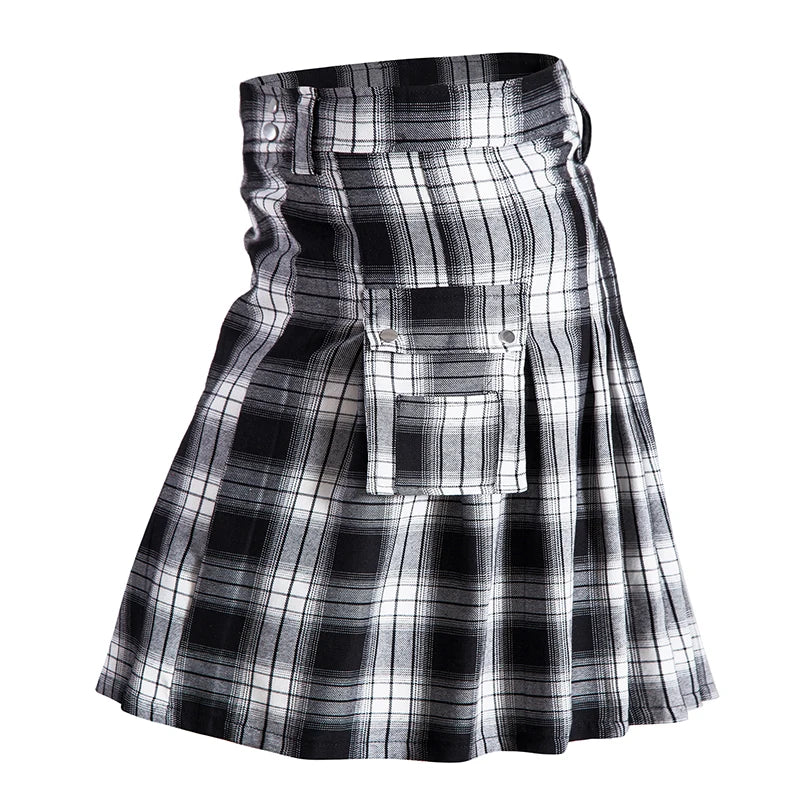 Ethnic Style Men Woman Scotlandskirt Highland Kilt Mens Skirt Plaid Cotton Kilts Traditional National Cloth N01