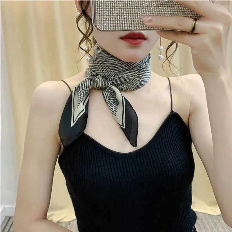 Scarf Women Silk Satin Scarf for Women Neckerchief luxury Scarf Foulard Women Bandana Silk Scarves Laven Official Store WJ002