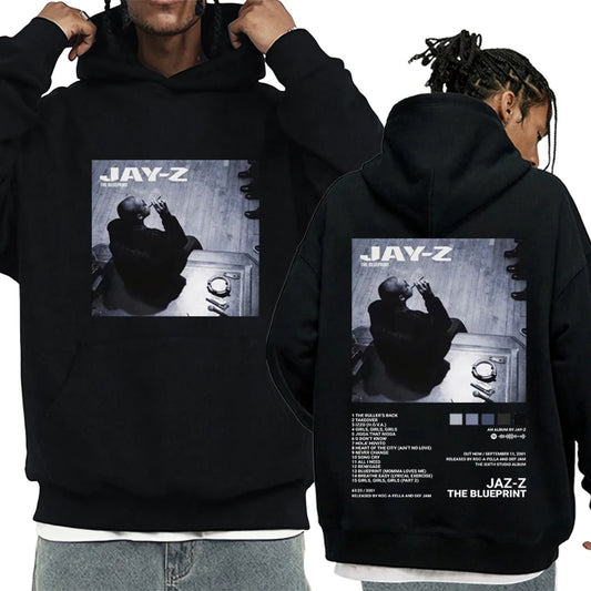 Hot Rapper Jay-z Album Print Hoodie Unisex Autumn Winter Hip Hop vintage streetwear Men Women oversized Fleece Loose Sweatshirt