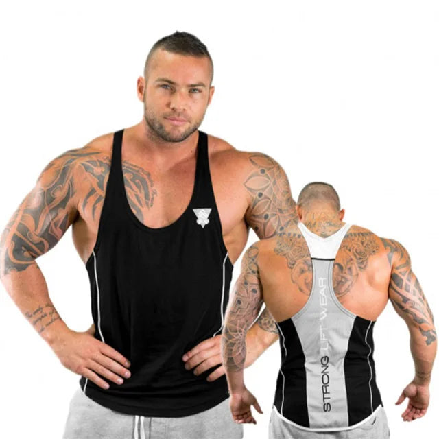 Mens Bodybuilding Tank top Gyms Fitness sleeveless shirt New Male Cotton clothing Fashion Singlet vest Undershirt Hombre