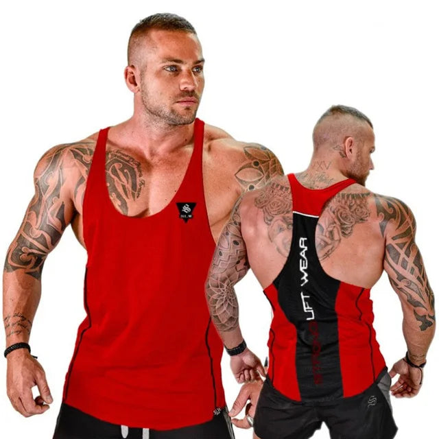 Mens Bodybuilding Tank top Gyms Fitness sleeveless shirt New Male Cotton clothing Fashion Singlet vest Undershirt Hombre
