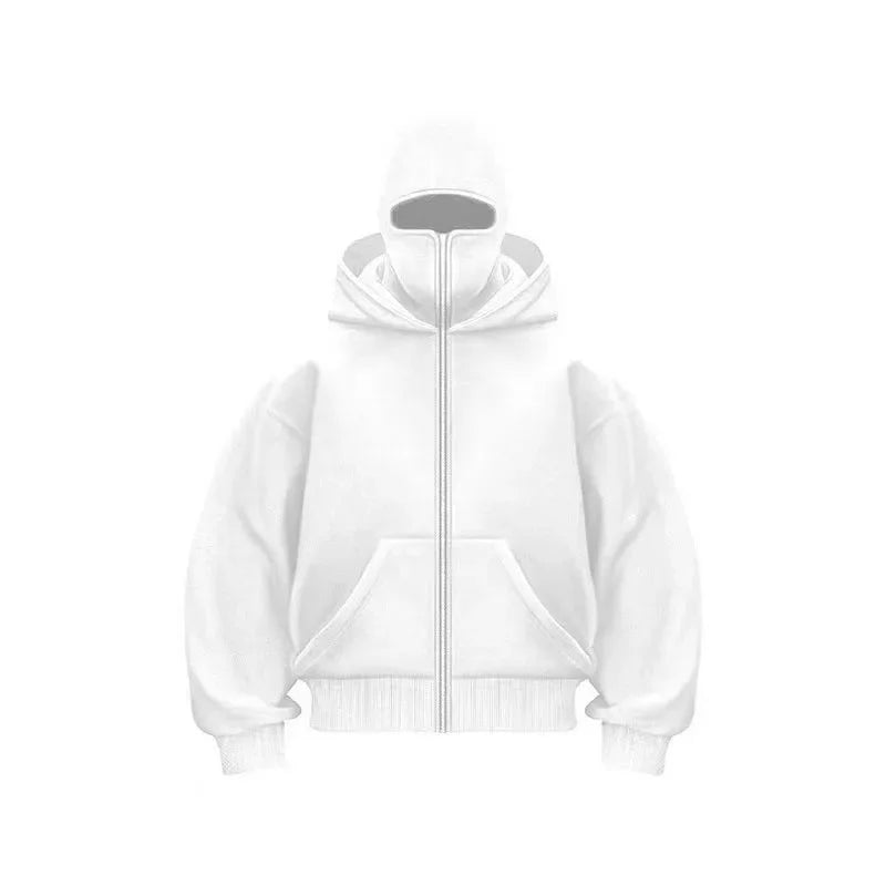 New Hoodies Men zipper Cardigan harajuku black sweatshirts hip hop swag style skateboard streetwear Cloak Hooded jacket coat