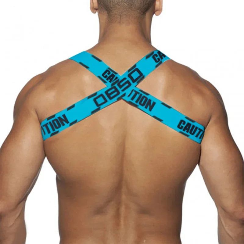 Men's Shoulder Straps Chest Bodybuilding Muscle Straps Party Trend, Stretch, Decorative Shoulder Straps