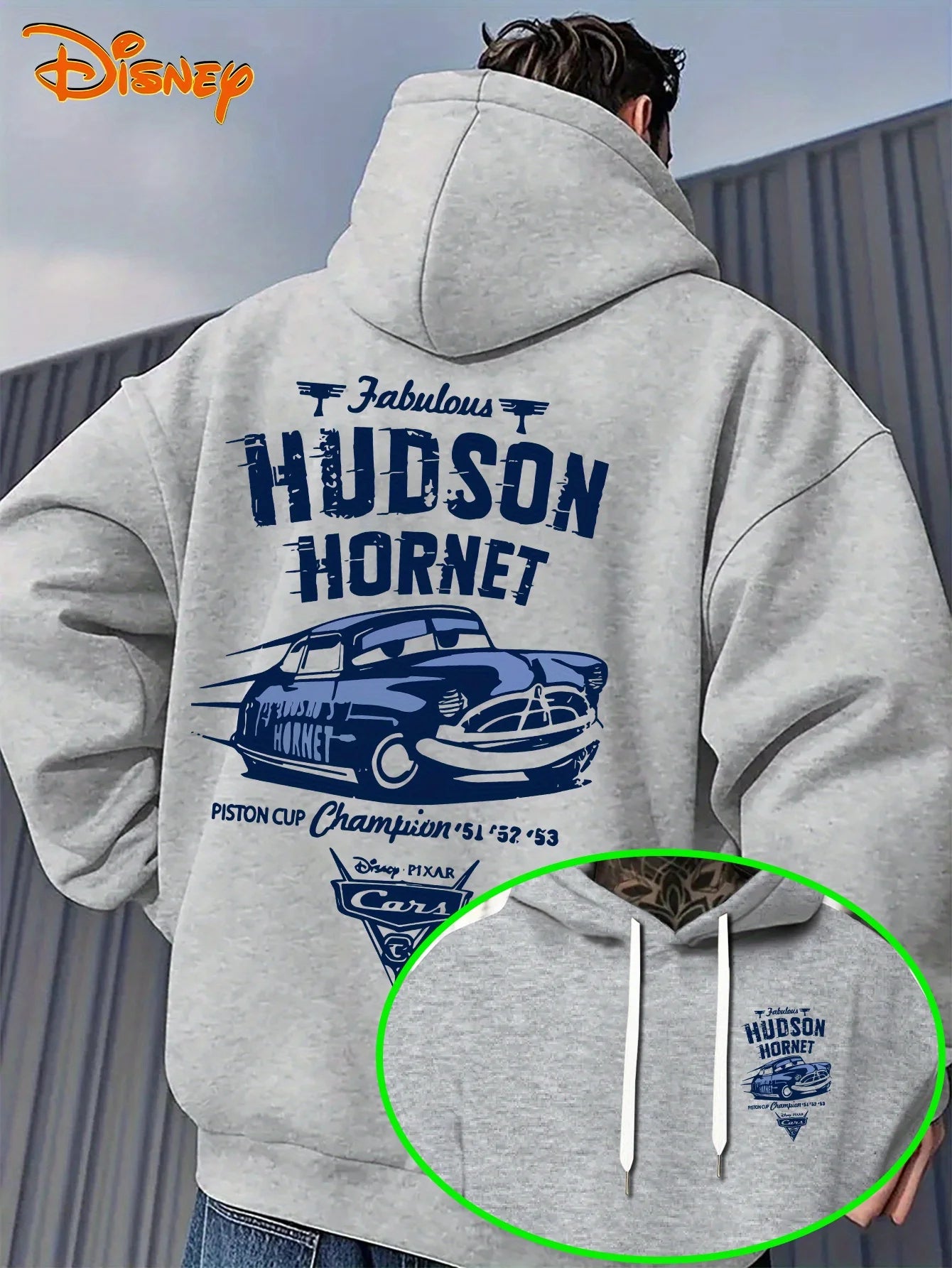 Men's Hoodies - Lightning McQueen Racing Graphics Pullover Sweatshirt Front Pocket Loose Hooded Sweater Fall/Winter Casual