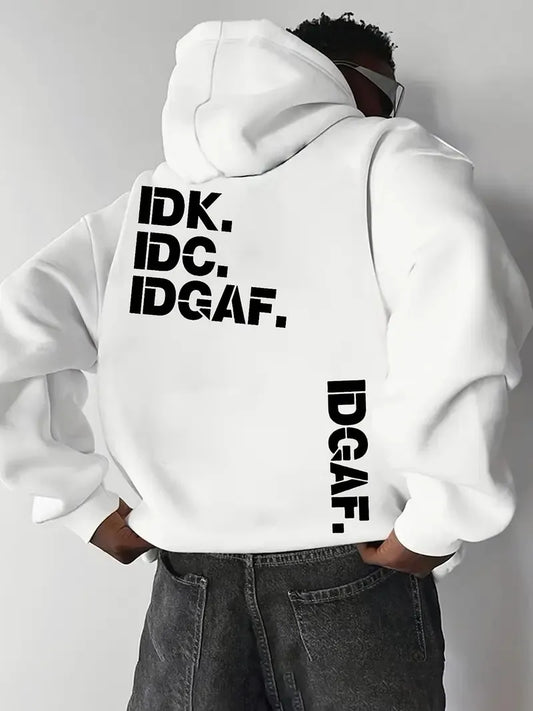 The new men's hoodie for Spring and Autumn 2025 is comfortable soft casual and fashionable with letter prints