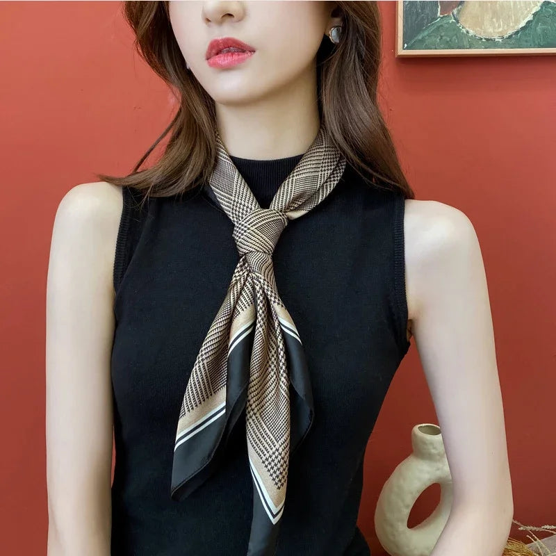 Scarf Women Silk Satin Scarf for Women Neckerchief luxury Scarf Foulard Women Bandana Silk Scarves Laven Official Store WJ002