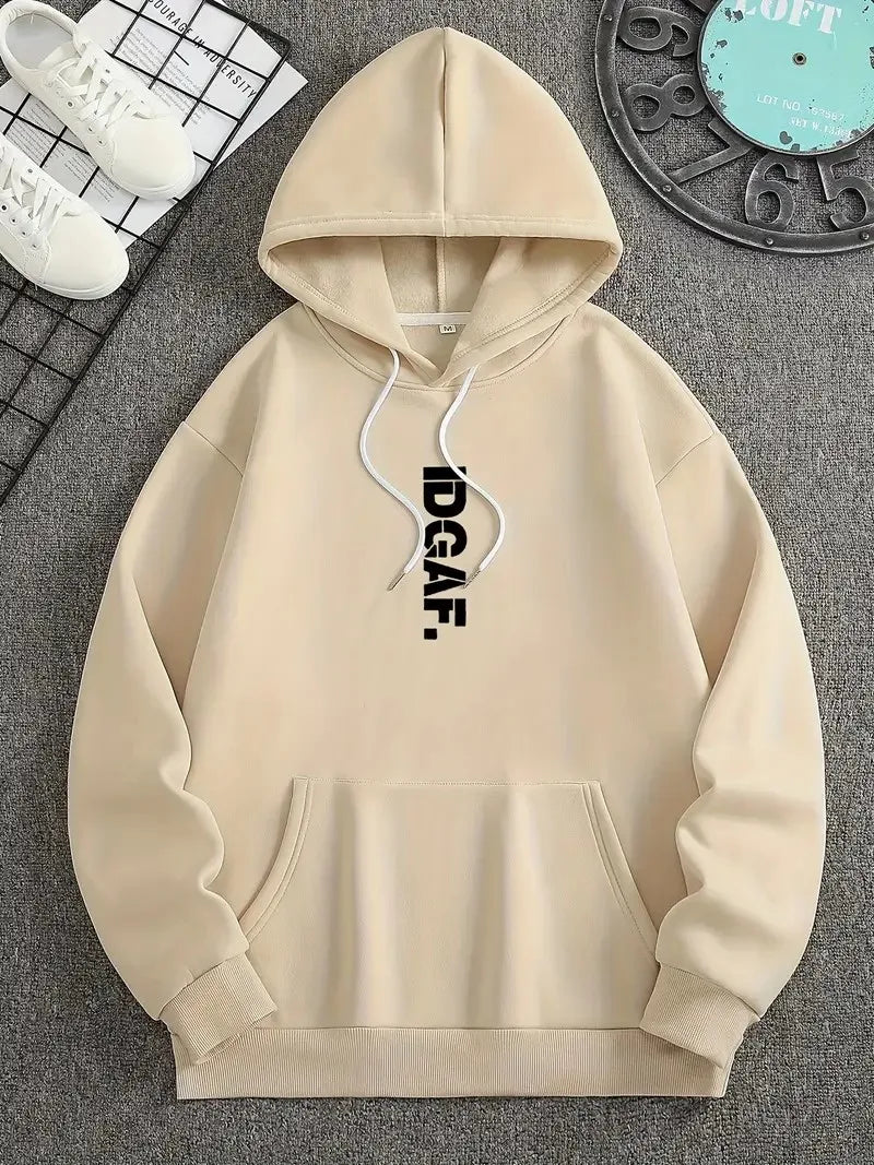 The new men's hoodie for Spring and Autumn 2025 is comfortable soft casual and fashionable with letter prints