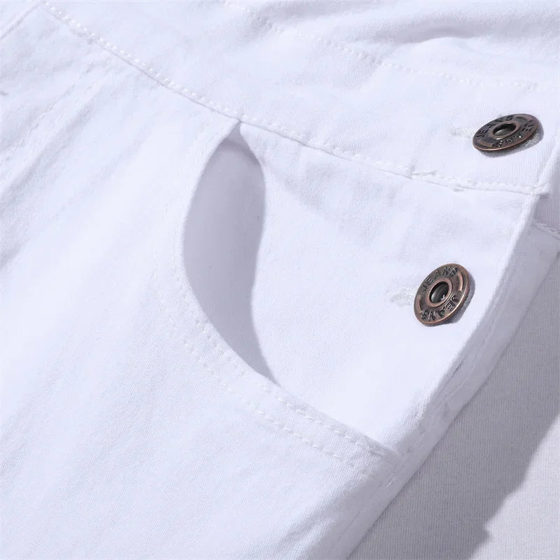Fashion Youth Strap Pants Streetwear Male Slim Fit Splicing Pocket Straight Trousers Four Seasons Daily Casual Men's Clothing 23