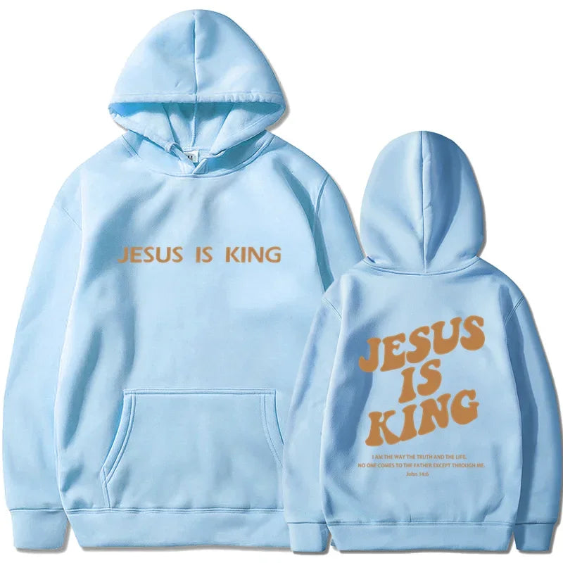 Jesus IS King Hoodie Sweatshirt Men's And Women's Harajuku Pullover Street Clothing High Quality Hot Selling Top 2024