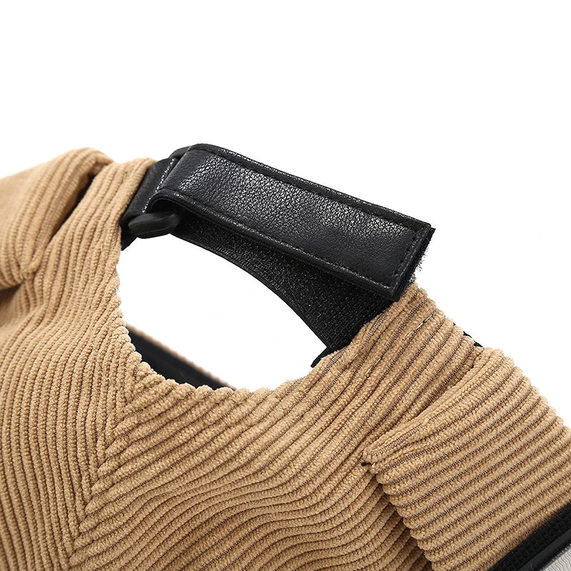 Bocca Letter Corduroy Docker Cap Without Visor Label Design Brimless Caps Warm Winter Autumn Thickening Dome Beanie Hat Vintage
