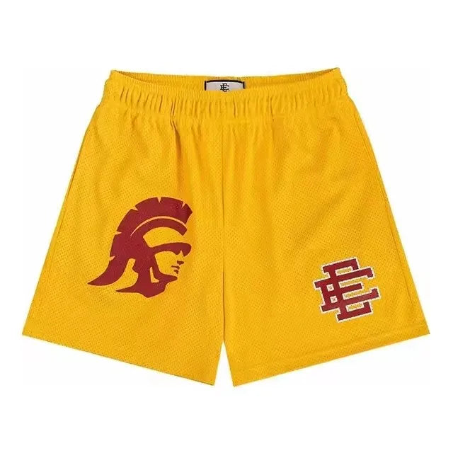 2025 New Summer EE ERIC EMANUEL Basic Mesh Short Classic Floral Printed Gym Shorts Men's Basketball Sports Casual