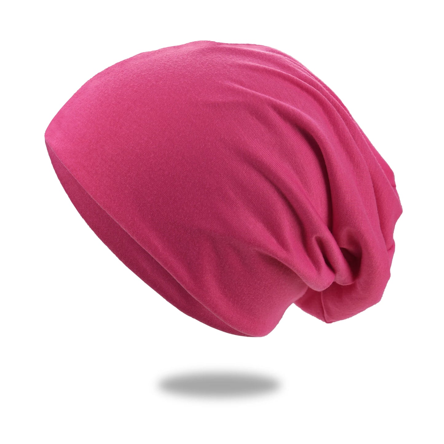1Pack Solid Color Unisex Men Women Slouchy Beanie Hip-Hop Soft Cotton Cap Lightweight Running Beanie Adult Dwarf Hat