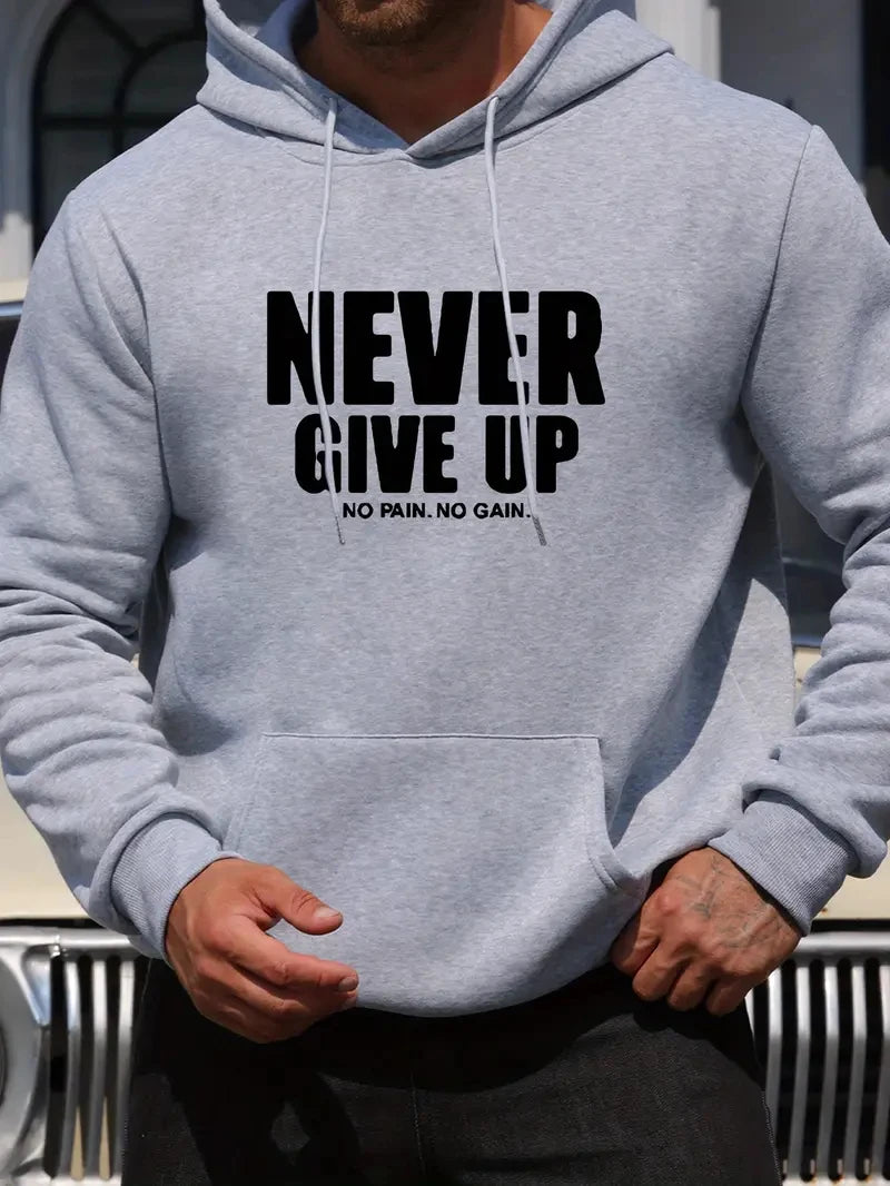 Men's Creative Printed Hoodie Street Style Hip Hop Pullover Sweatshirt Comfortable Autumn/Winter Hoodie