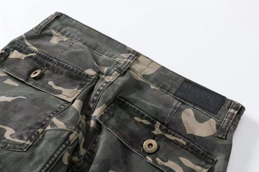 Men's Trendy Pocket Slim Camo Cargo Pants