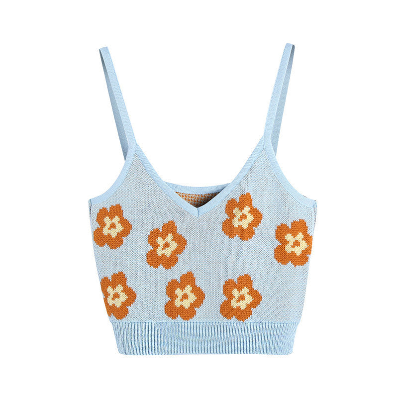 Women's New Flower Pattern Jacquard Knit Sweater Cardigan Jacket