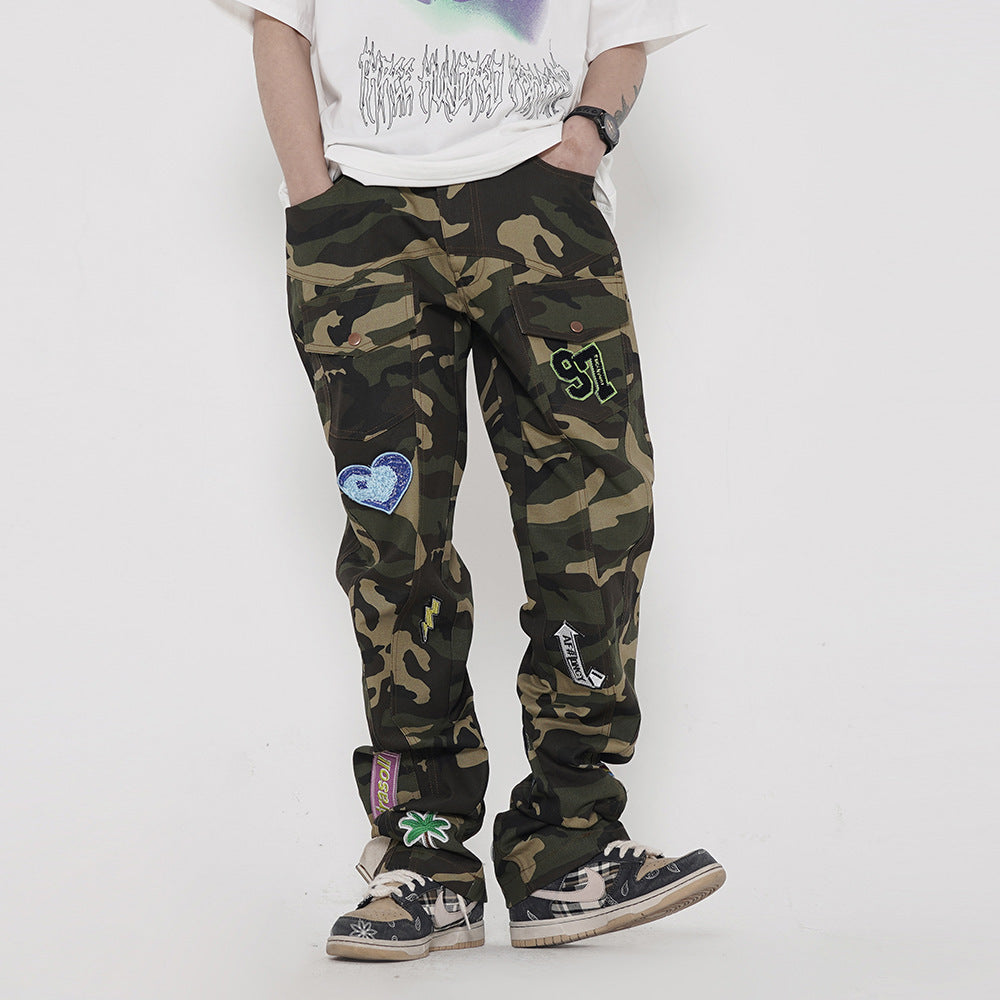 Men's Multi-pocket Camo Cargo Casual Pants
