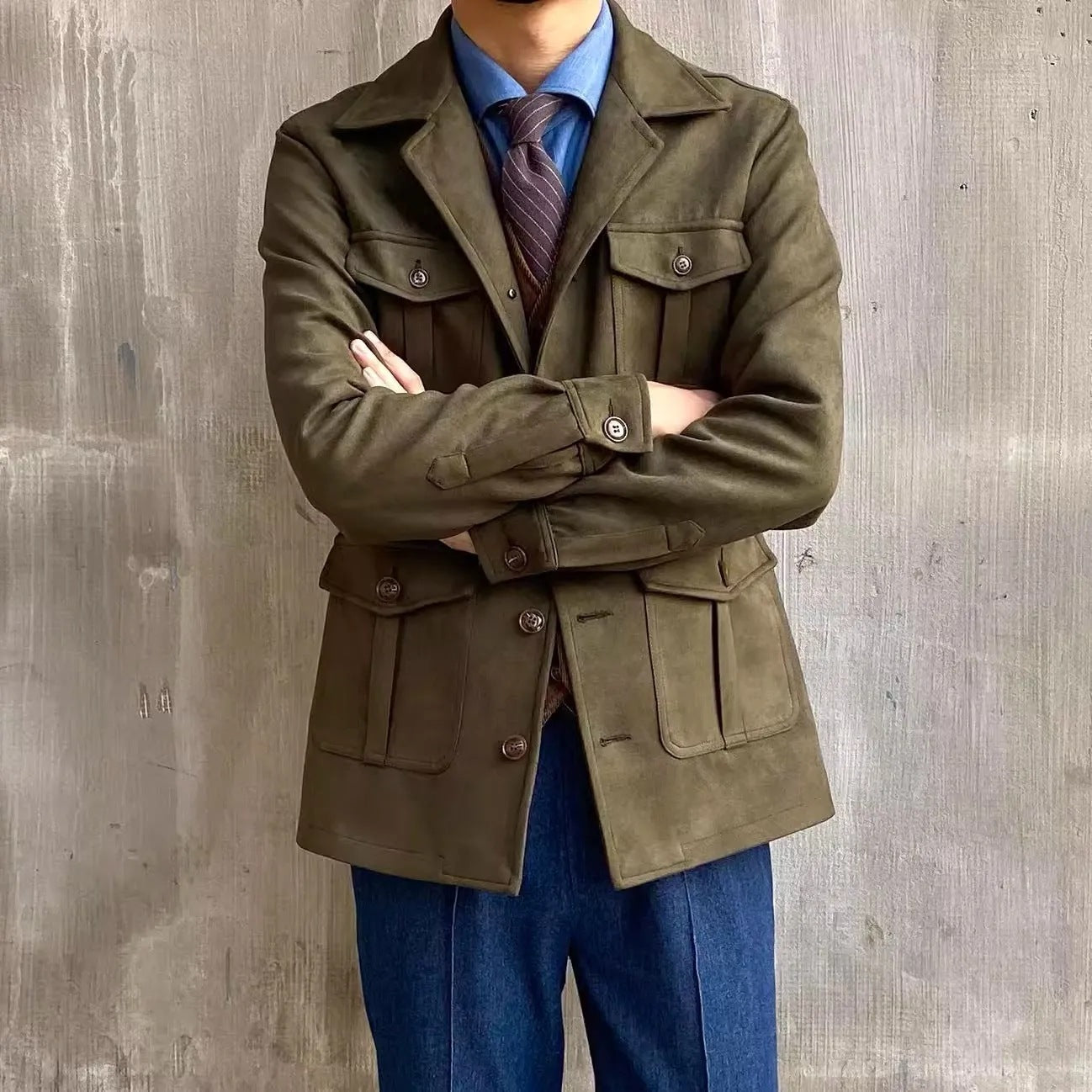 Japanese-style Retro Slim Jacket Men