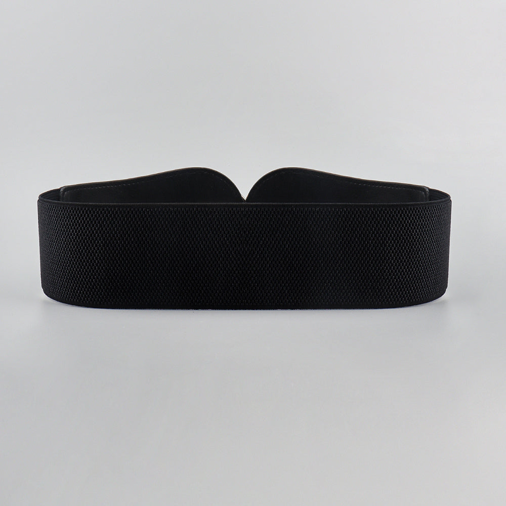 New Autumn Winter PU Elastic Belt For Women Simple Matching Coffee Color Black Decorative Waist Cover Coat Fashion Elegant Accessories