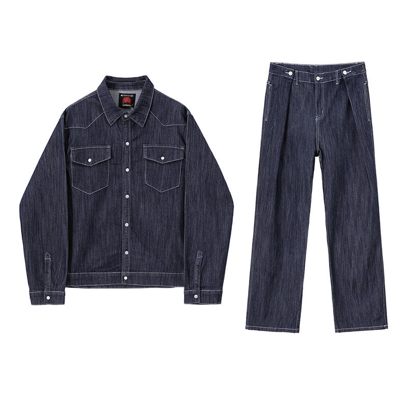 Fashion Personality Denim Loose Coat Men