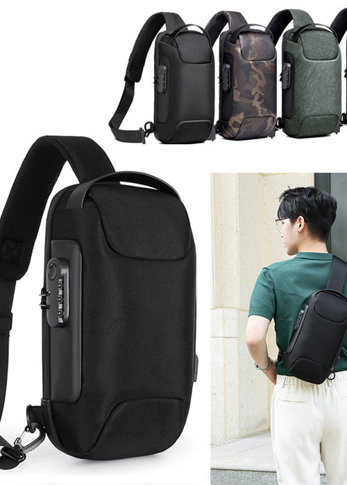 Sling Bag, Waterproof Men's Chest Bag Shoulder Bags Crossbody Sling Backpack For Men