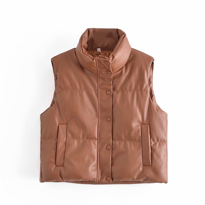 Casual Leather Cotton Vest Jacket