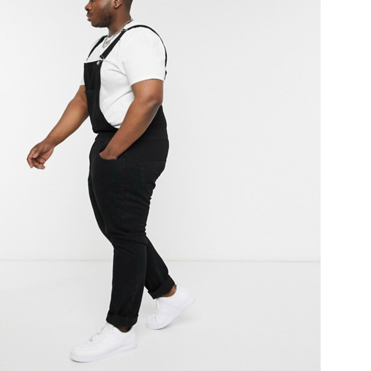 Personality Men's Denim Suspender Pants