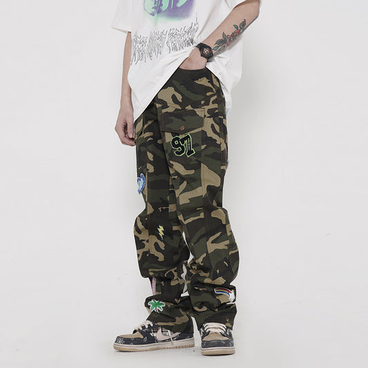 Men's Multi-pocket Camo Cargo Casual Pants