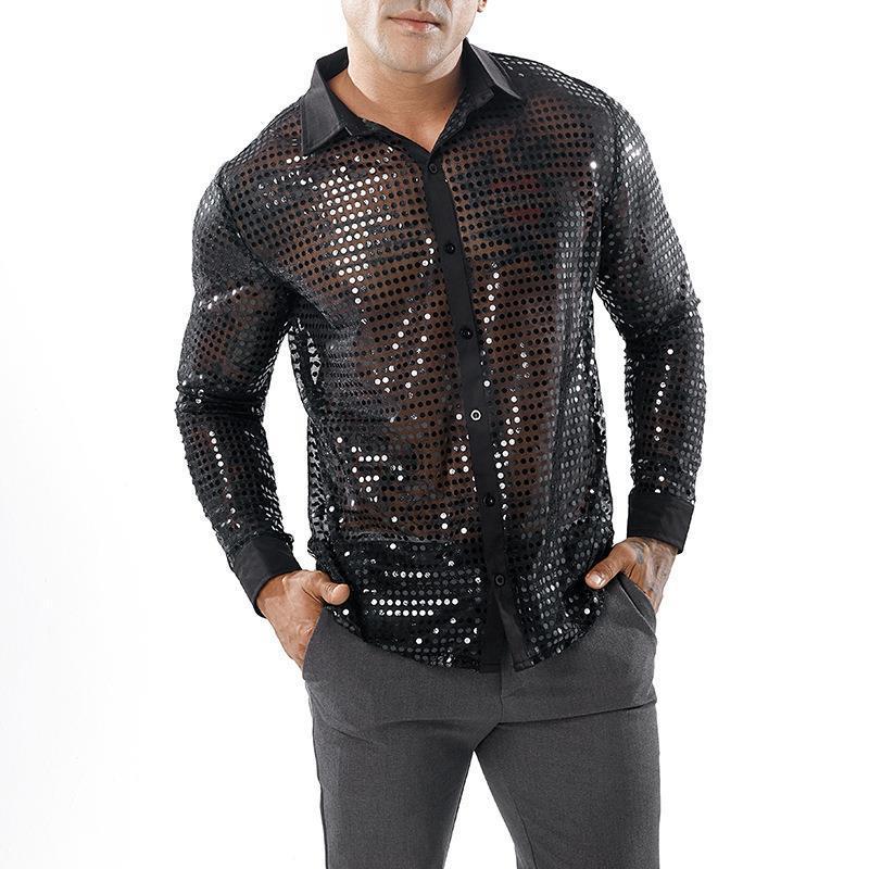 Men's Scales Shirt Long Sleeve Collar