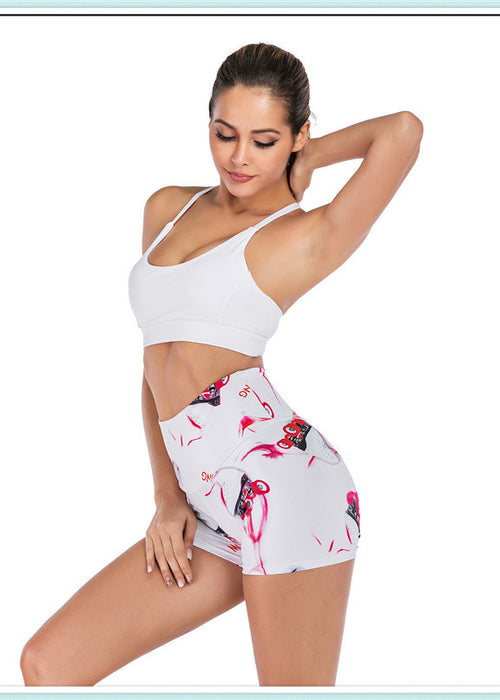 Digital printed yoga shorts