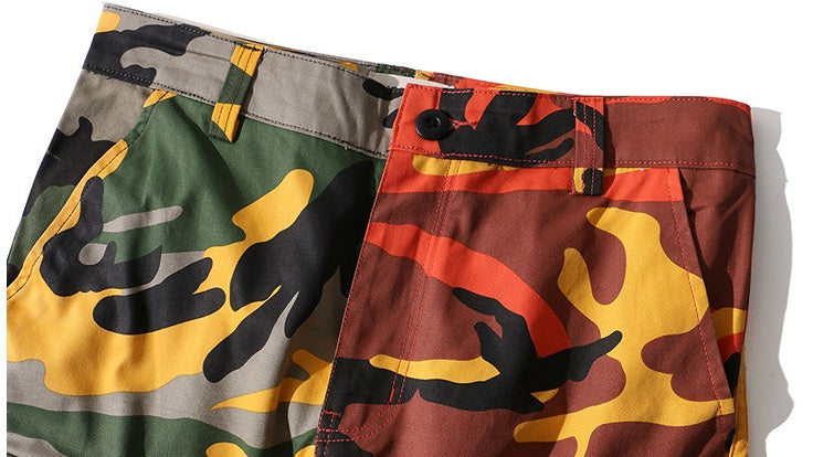 Pants pure cotton camouflage overalls men's casual pants men's and women's athletic pants