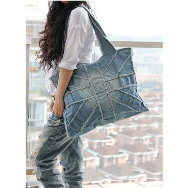 Denim bag washed rice bag