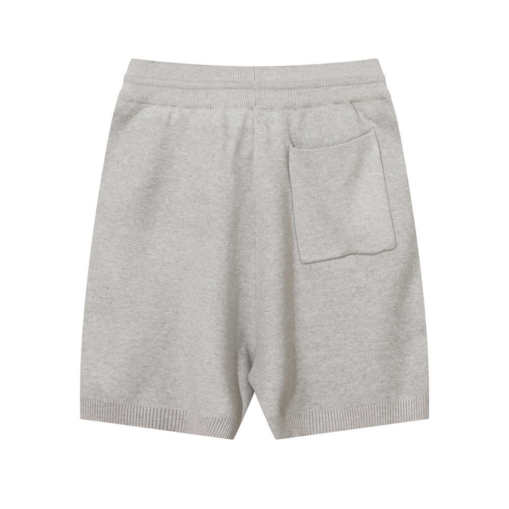 Jacquard Letter Wool Shorts For Men