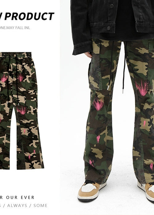 High Street Leisure Cargo Camouflage Pants Male