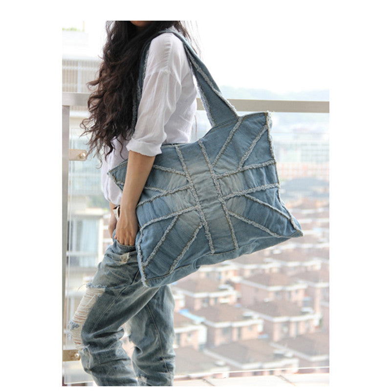 Denim bag washed rice bag