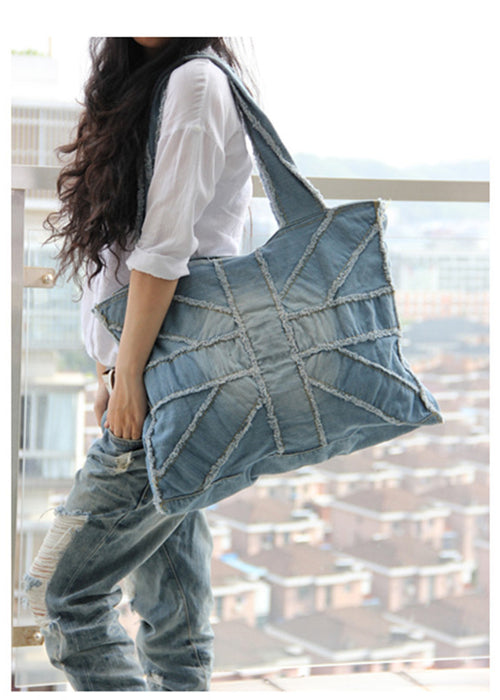 Denim bag washed rice bag