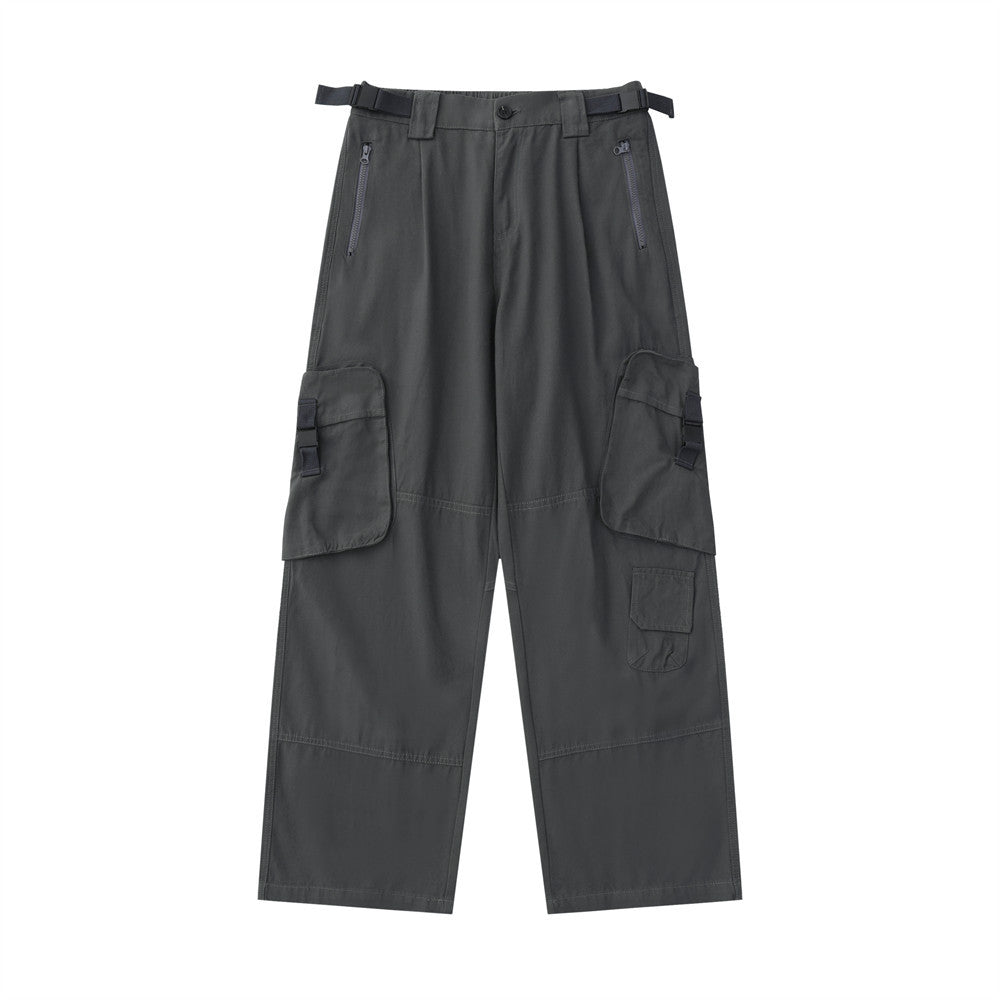 Stylish Multi-pocket Straight Cargo Pants Male