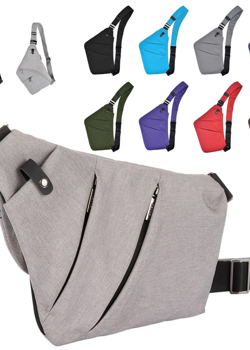 Canvas Chest Bags For Men And Women Across One Shoulder