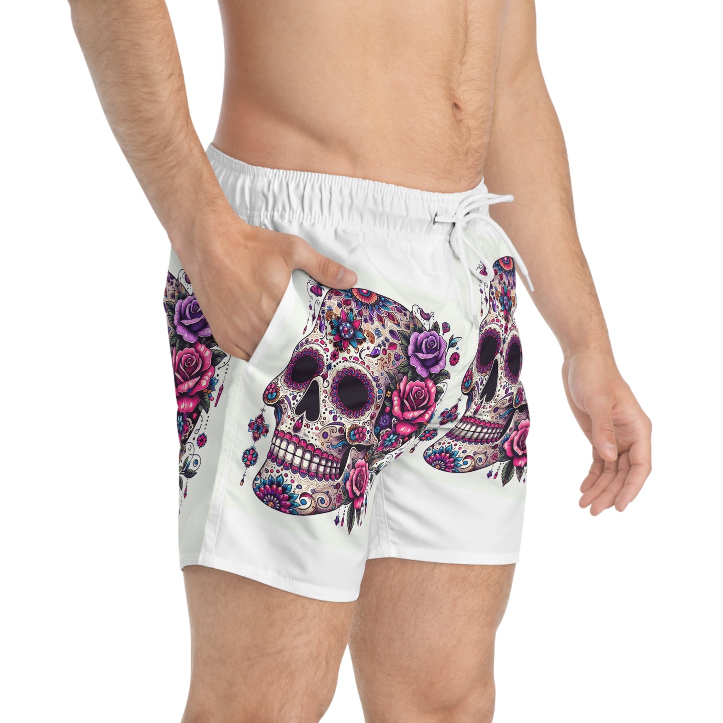 Day of the Dead Swim Trunks