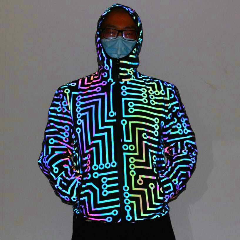 Men And Women Colorful Reflective Jacket