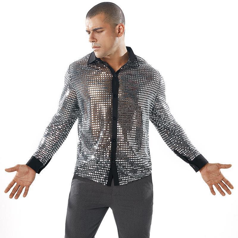 Men's Scales Shirt Long Sleeve Collar