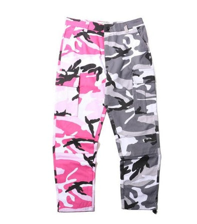 Pants pure cotton camouflage overalls men's casual pants men's and women's athletic pants