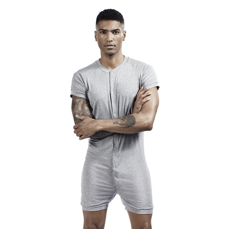 Men's Fashion Sports Vest Leisure Pajamas One-piece