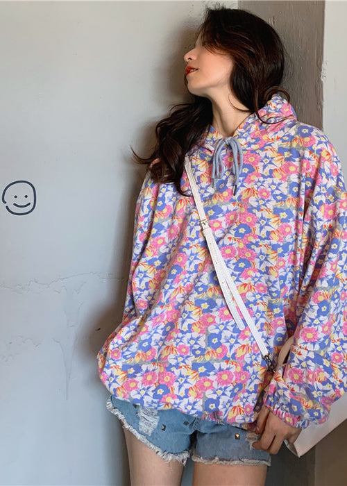 A Hoodie With Floral Embroidery