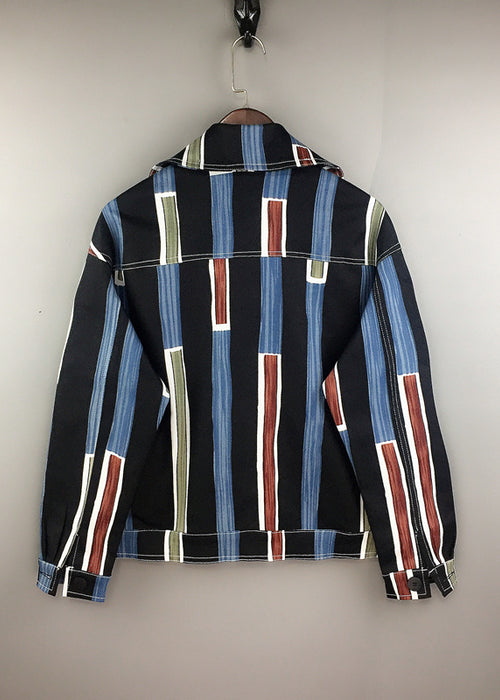 Striped Handsome Lapel Slimming Jacket Men