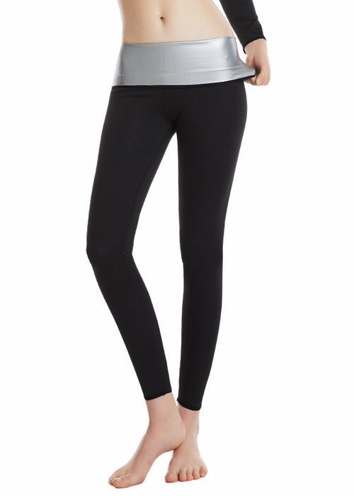 Women s Ninth Yoga Pants With Silver Coating Sweatpants